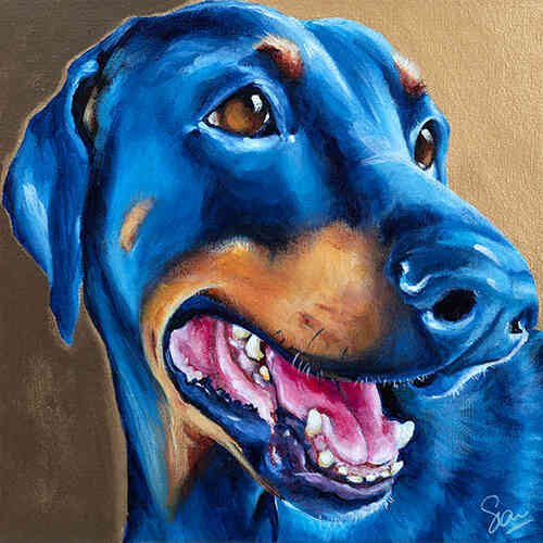 dog portrait by Sian Pampellonne