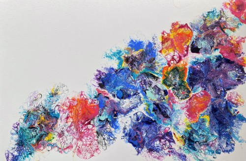 abstract floral painting by Kimberly Kort