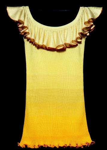 fiber art knit dress by Jacquelyn Roesch-Sanchez