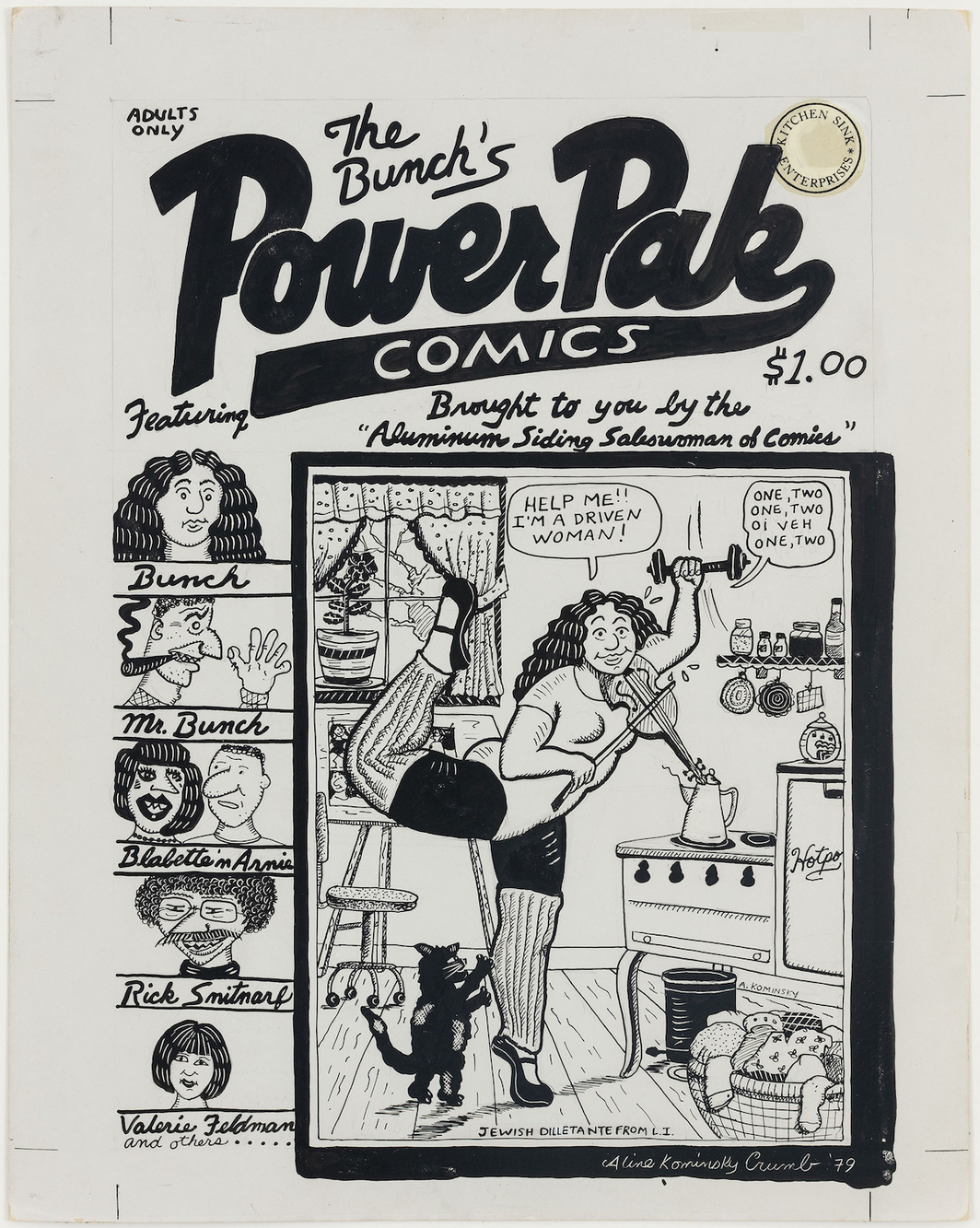 The cover of Aline Kominsky-Crumb&#8217;s The Bunch's Power Pak Comics, 1979.