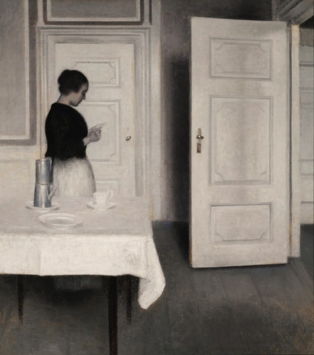 Vilhelm Hammershøi, Ida Reading a Letter, 1899, private collection