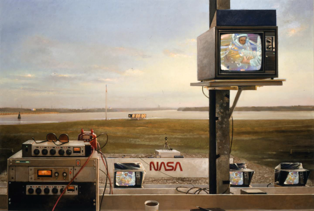 NASA Art Program: Martin Hoffman, Sunrise suitup 