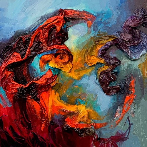 colorful mixed media abstract art