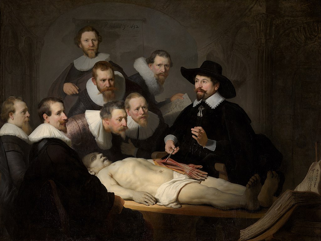 Rembrandt van Rijn, The Anatomy Lesson of Dr. Nicolaes Tulp, 1632, Mauritshuis, The Hague, Netherlands.