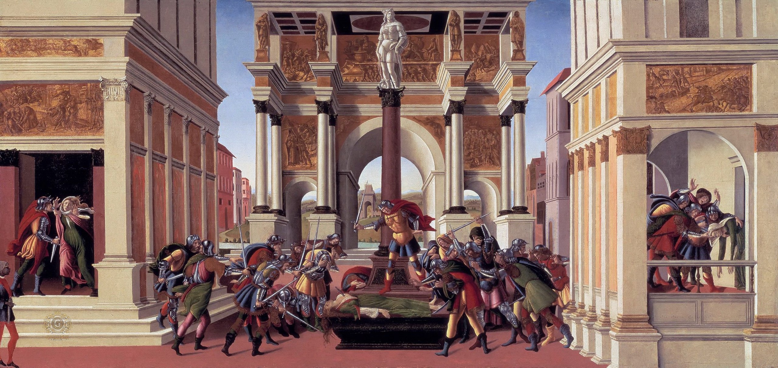 Lucretia in Art: Sandro Botticelli, The Story Of Lucretia, 1496-1505, Isabella Stewart Gardner Museum, Boston, MA, USA.