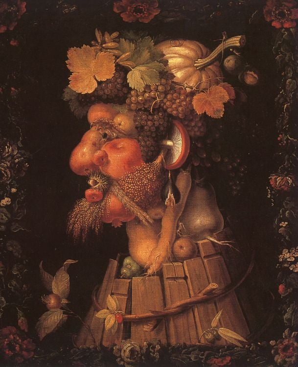 potato in art, Guiseppe Arcimboldo, Autumn, 1573