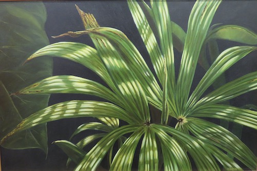 painting of a young palm tree