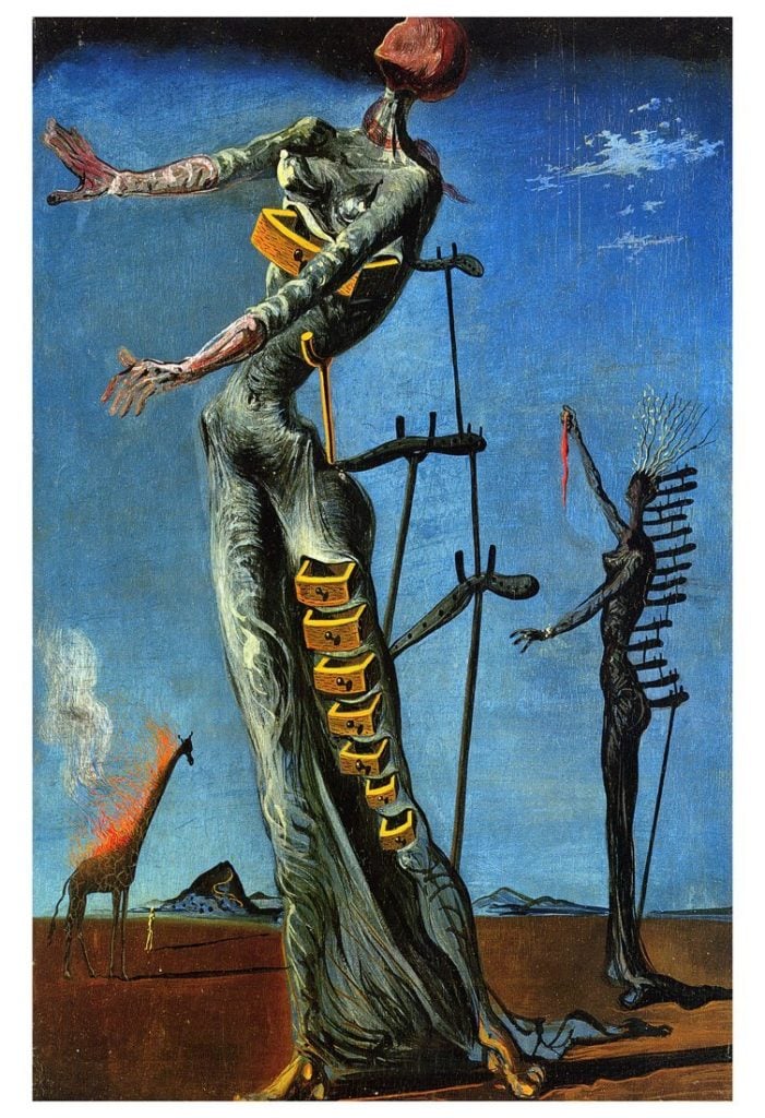 Salvador Dali The Burning Giraffe Salvador Dali, The Burning Giraffe Salvador Dali, Burning Giraffe, 1937, Kunstmuseum Basel