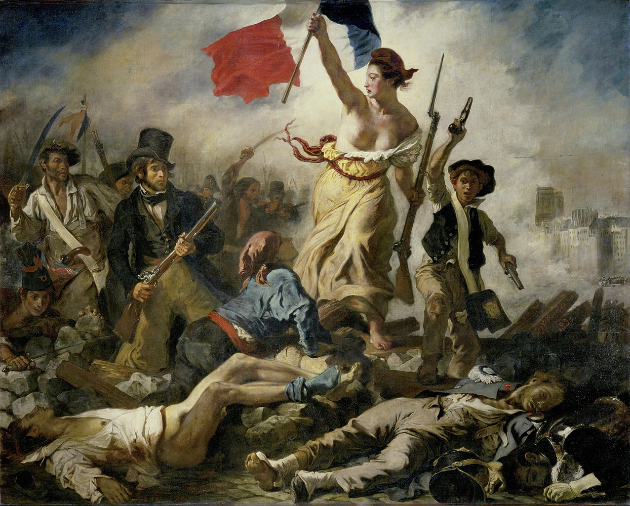Liberty Leading the People, Eugene Delacroix. Liberty Leading The People, 1830, Louvre, Paris, France.