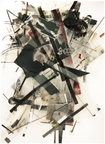 abstract collage by artist Amy Fitzsimons