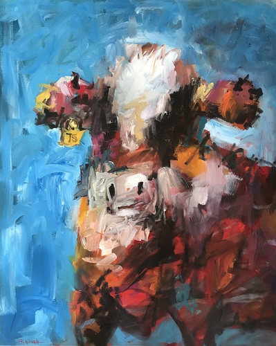 cow portrait by artist Pauline Gough