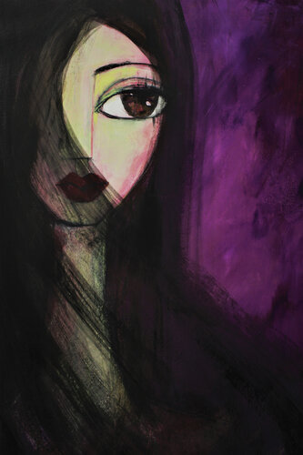 painting of an Emirati woman