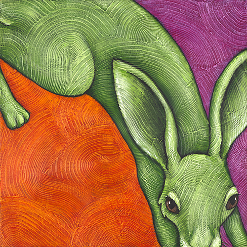whimsical painting of a hare