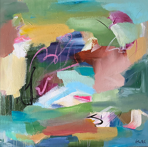 colorful abstract painting by Heather MacNeil