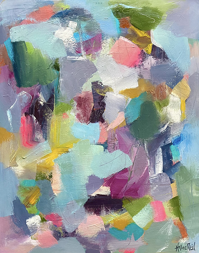 happy and positive abstract painting