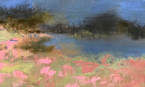 softly ethereal abstract landscape painting