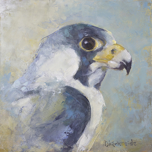 oil painting of a hawk