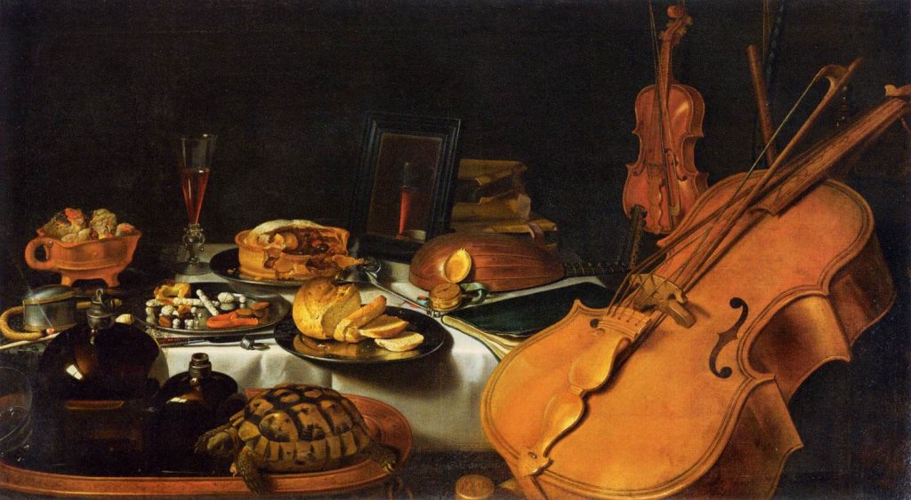 Pieter Claesz, Still Life with Musical Instruments, 1623, Louvre Museum, Paris, France