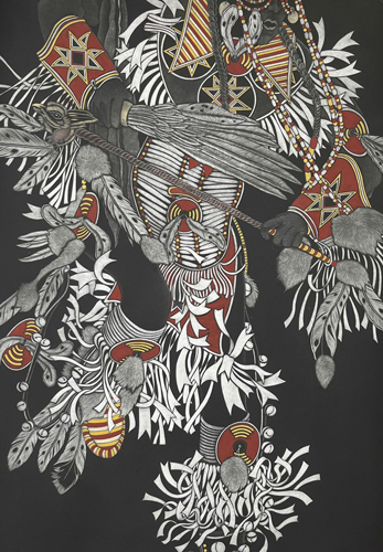 art print of an Indian dancer