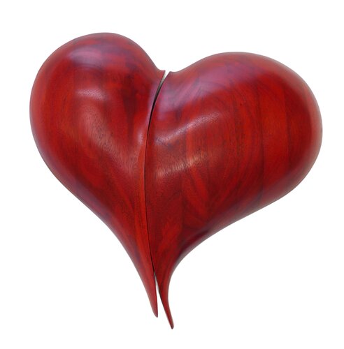 handmade wood heart sculpture by Mark Levin