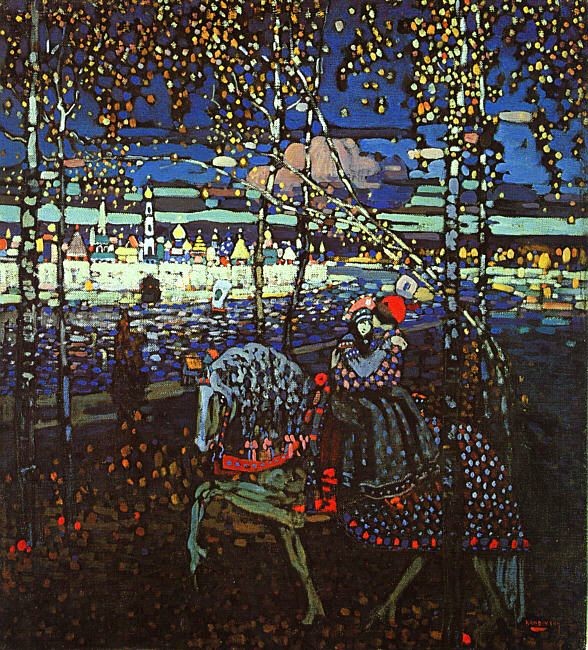 Wassily Kandinsky, Couple Riding, 1906, Munich, Germany. Lenbachhaus Gallery
