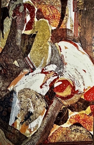 abstract acrylic collage