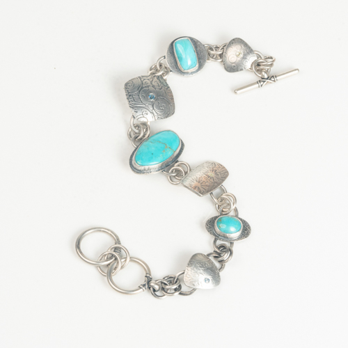 handmade turquoise and sterling silver bracelet