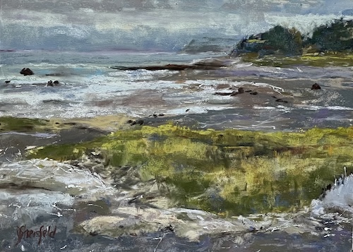 tidal landscape in pastel