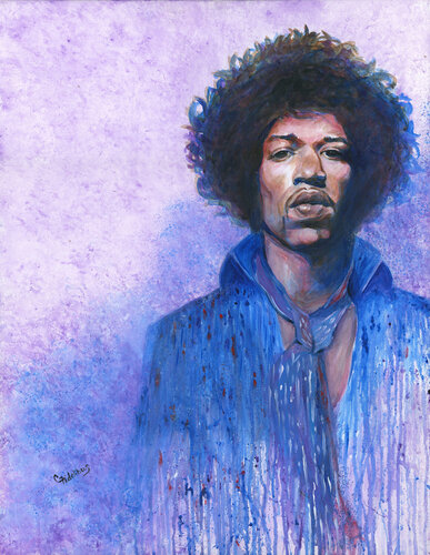 portrait of Jimi Hendrix