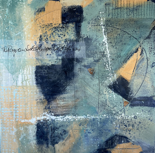 mixed media abstract painting