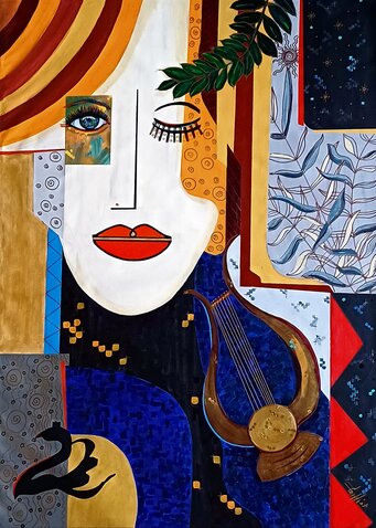 abstract painting of Eurydice 