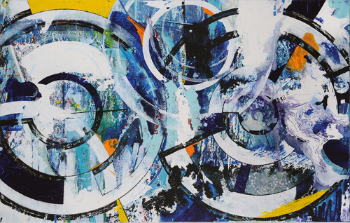 abstract mixed media art