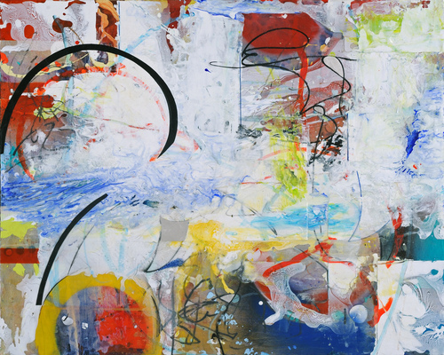 swirling colorful abstract painting