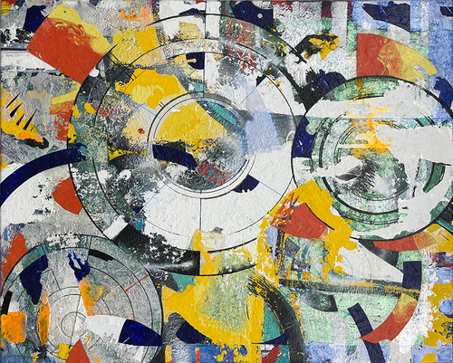 complex and colorful abstract art