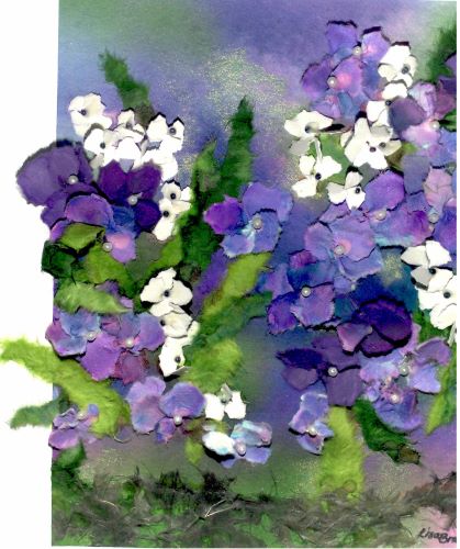 mixed media floral art