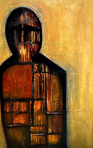 abstract figurative painting by Mark Sajatovich