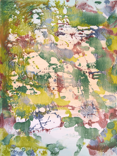 organic layered abstract painting