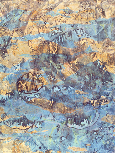 complex layered abstract acrylic art