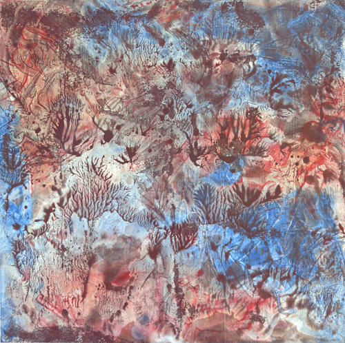 softly painted abstract of a desert night