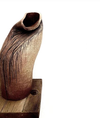 handbuilt and altered ceramic vessel