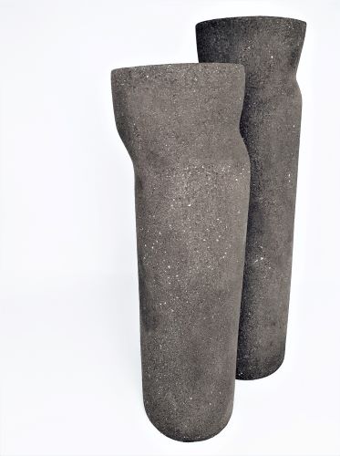 handbuilt textured ceramic vessels