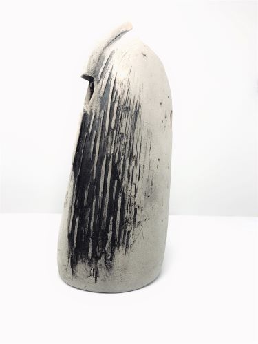 handbuilt textured ceramic vessel