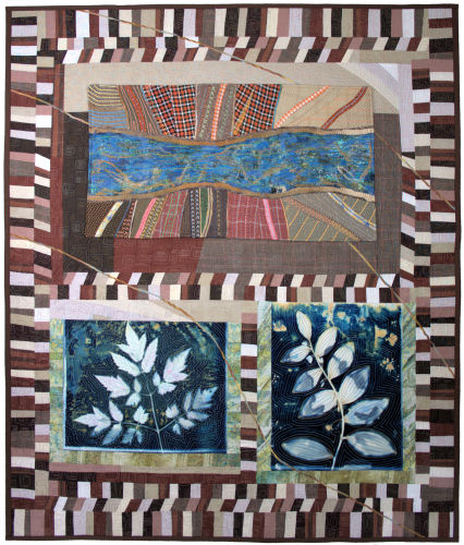 multicolored nature themed fiber art