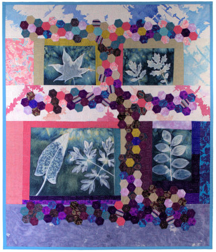 weather and nature themed fiber art