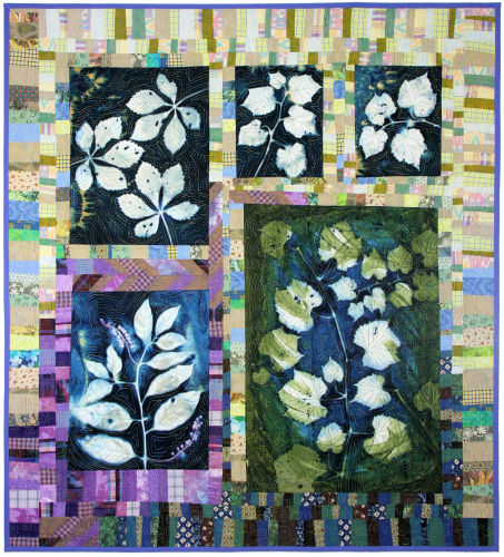 nature and floral themed fiber art