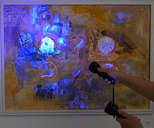 interactive butterfly artwork with UV effect