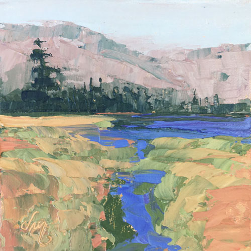 colorful dreamlike landscape painting