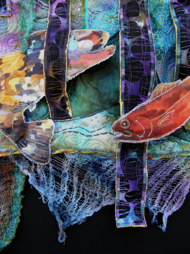 detail of art quilt