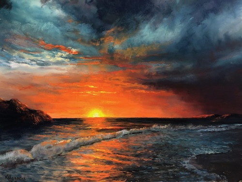 pastel sunset landscape