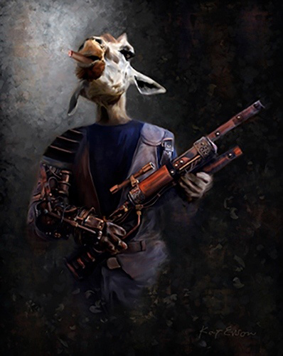 fantasy art giraffe steampunk 